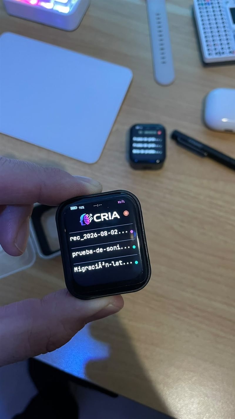 App CRIA en smartwatch — tecnología aplicada